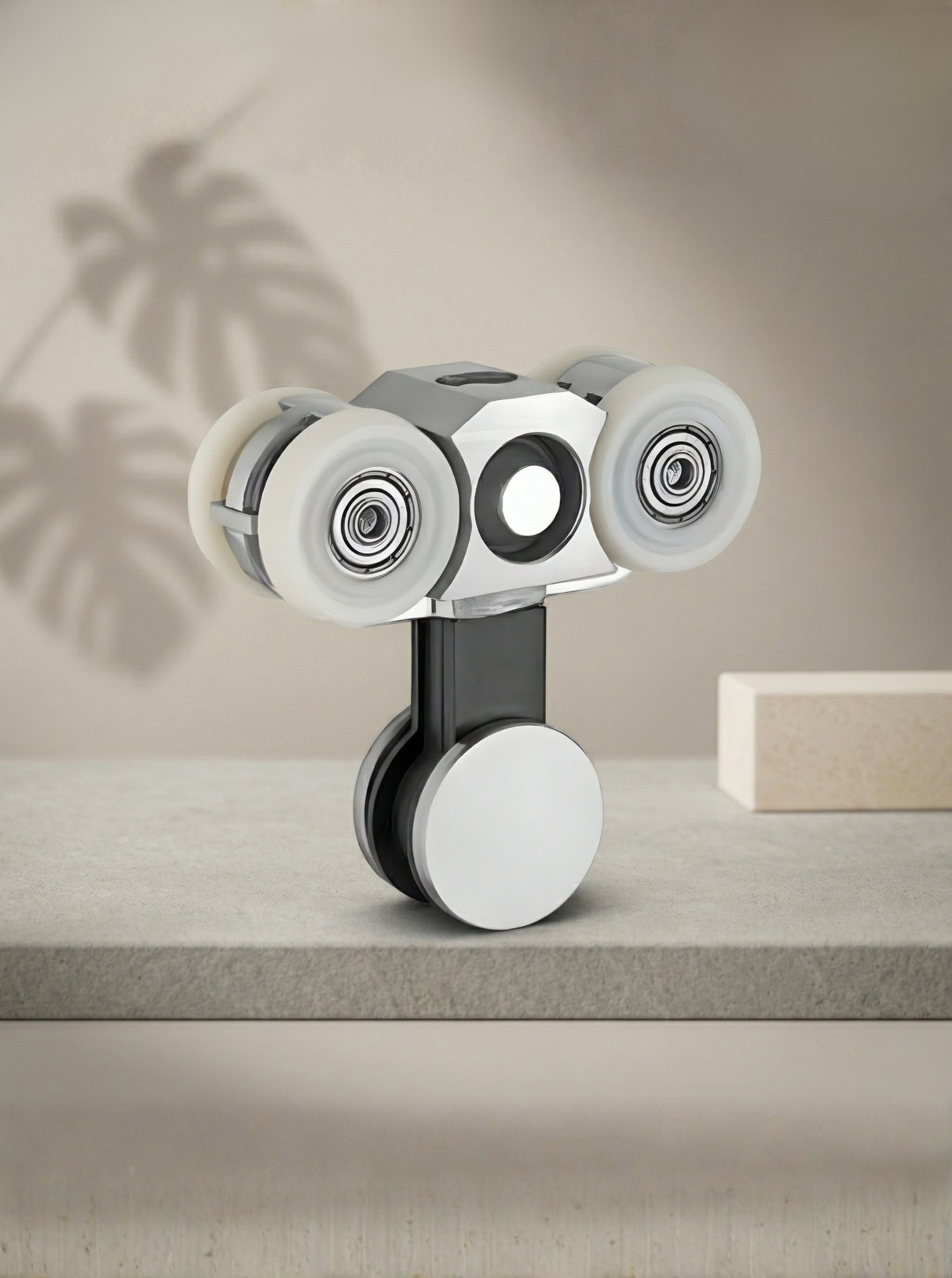 4-Wheel Small Coin Glass Door Roller